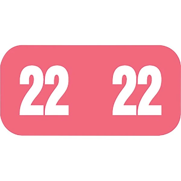 Medical Arts Press Smead Compatible Pink Small End-Tab Year Labels; 2022 (3266322) 3 Medical Arts Press Smead Compatible Pink Small End-Tab Year Labels; 2022 (3266322)