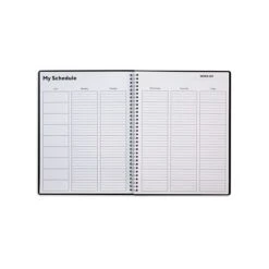 TRU RED™ 8.5" X 11" Academic Weekly Planner, Plastic Cover, Black (TR59498-21) -Bostich Shop s1198063 s7
