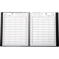 2022 Medical Arts Press® 8 1/2" X 11" 4 Column Daily Appointment Log, Black (3111522)