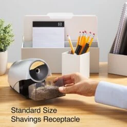 Staples® Electric Pencil Sharpener, Gray/Silver (21835) -Bostich Shop s1215487 s7
