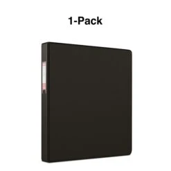Standard 1" 3 Ring Non View Binder With D-Rings, Black (26410-CC) 12 Standard 1" 3 Ring Non View Binder With D-Rings, Black (26410-CC) -Bostich Shop s1216207 s7