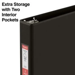 Standard 1" 3 Ring Non View Binder With D-Rings, Black (26410-CC) 10 Standard 1" 3 Ring Non View Binder With D-Rings, Black (26410-CC) -Bostich Shop s1216654 s7