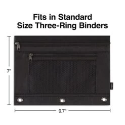 Staples® 3-Ring Pencil Pouch, Black -Bostich Shop s1222567 s7