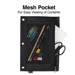 Staples® 3-Ring Pencil Pouch, Black -Bostich Shop s1222754 s7