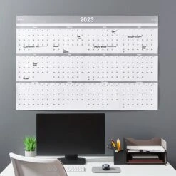 2023 Quill Brand® 32" X 48" Monthly Dry Erase Wall Calendar W/Marker, Reversible, Gray (5216723QCC) -Bostich Shop s1225423 s7