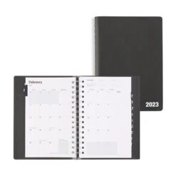 2023 Quill Brand® 5" X 8" Daily Planner, 5 X 8, Black (5215823QCC)