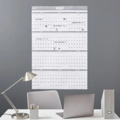 2023 Quill Brand® 32" X 48" Monthly Dry Erase Wall Calendar W/Marker, Reversible, Gray (5216723QCC) -Bostich Shop s1225497 s7