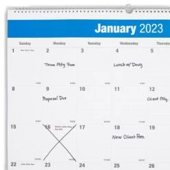 2023 Quill Brand® 30" X 20" Vertical Wall Calendar, Blue (5216523QCC) -Bostich Shop s1225613 s7