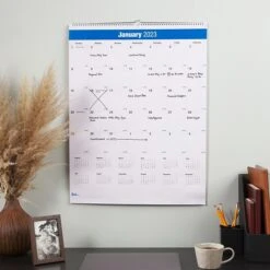 2023 Quill Brand® 30" X 20" Vertical Wall Calendar, Blue (5216523QCC) -Bostich Shop s1225618 s7