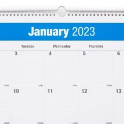 2023 Quill Brand® 30" X 20" Vertical Wall Calendar, Blue (5216523QCC) -Bostich Shop s1225619 s7