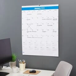 2023 Quill Brand® 30" X 20" Vertical Wall Calendar, Blue (5216523QCC) -Bostich Shop s1225622 s7
