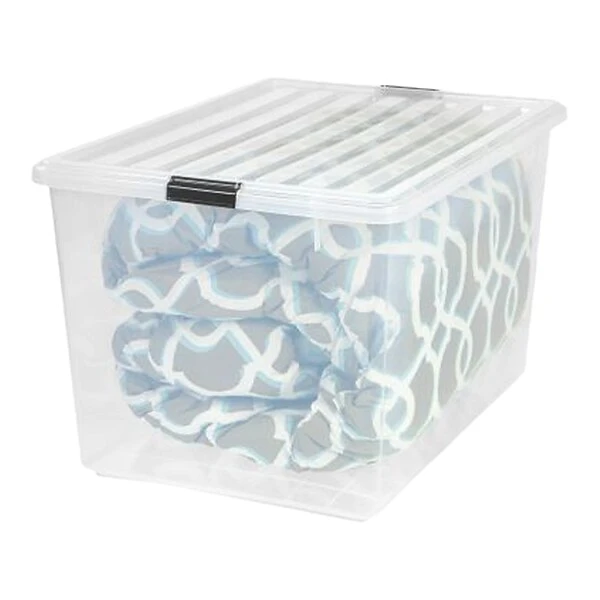 Iris 132 Qt. Latch Lid Storage Box, Clear (100251) 4 Iris 132 Qt. Latch Lid Storage Box, Clear (100251) - Image 2