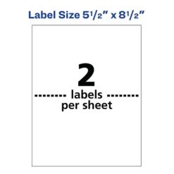 Avery Waterproof Laser Shipping Labels, 5-1/2" X 8-1/2", White, 2 Labels/Sheet, 50 Sheets/Box (5526) -Bostich Shop sp104219464 s7