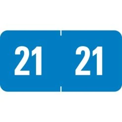 Smead ETS Color-Coded Label, 1" X 0.5", White On Light Blue, 250 Labels Per Pack (67921)