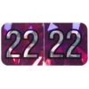 Medical Arts Press Holographic End-Tab Year Labels, 2022, Violet, 500/Roll