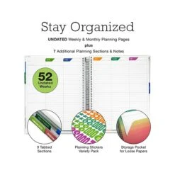 Undated Global Printed Products 8.5" X 11" Teacher Planner, Deluxe, Multicolor (DTP-0001-U22-S) -Bostich Shop sp111087238 s7