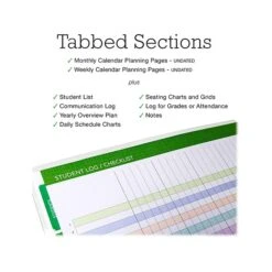 Undated Global Printed Products 8.5" X 11" Teacher Planner, Deluxe, Multicolor (DTP-0001-U22-S) -Bostich Shop sp111087240 s7