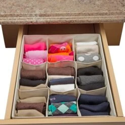 Simplify Nedium Drawer Organizer, Faux Jute (25513-FEJ) -Bostich Shop sp12403432 s7