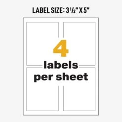 Avery UltraDuty Laser Specialty Labels, 3 1/2" X 5", White, 200 Labels Per Pack (60503) 14 Avery UltraDuty Laser Specialty Labels, 3 1/2" X 5", White, 200 Labels Per Pack (60503) -Bostich Shop sp128165436 s7