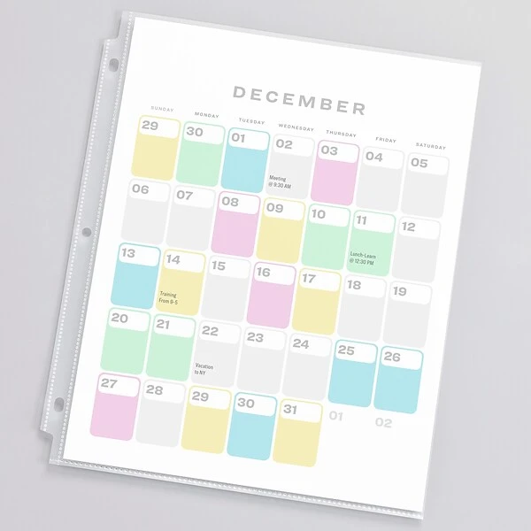 Avery Economy Sheet Protectors, 8-1/2" X 11", Clear, Acid-Free, 100/Box (75091) 4 Avery Economy Sheet Protectors, 8-1/2" X 11", Clear, Acid-Free, 100/Box (75091) - Image 2