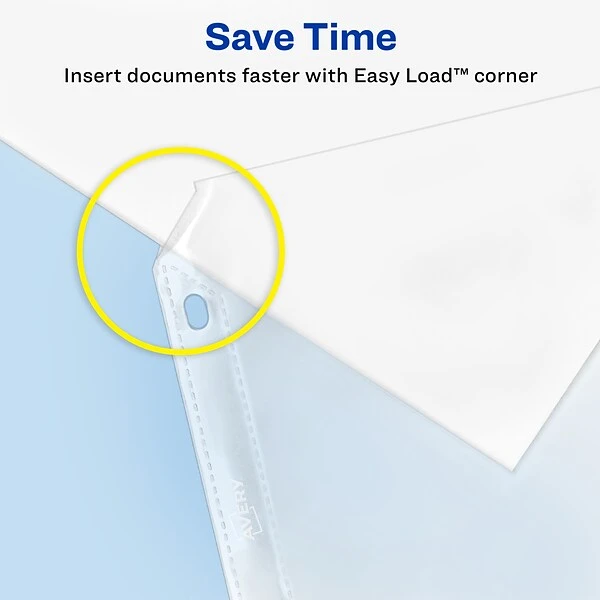 Avery Easy Load Heavyweight Non-Glare Sheet Protectors, 8-1/2" X 11", Clear, 100/Set (74102) 2 Avery Easy Load Heavyweight Non-Glare Sheet Protectors, 8-1/2" X 11", Clear, 100/Set (74102)