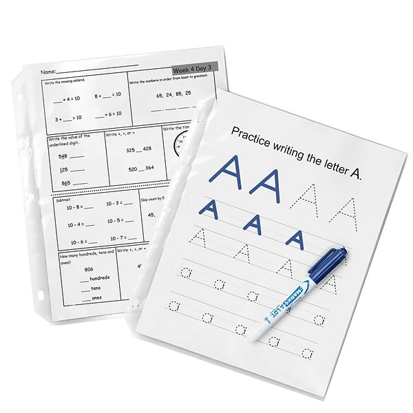 Avery Easy Load Heavyweight Non-Glare Sheet Protectors, 8-1/2" X 11", Clear, 50/Box (74107) 4 Avery Easy Load Heavyweight Non-Glare Sheet Protectors, 8-1/2" X 11", Clear, 50/Box (74107) - Image 2
