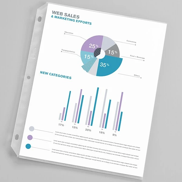 Avery Easy Load Heavyweight Non-Glare Sheet Protectors, 8-1/2" X 11", Clear, 50/Box (74107) 7 Avery Easy Load Heavyweight Non-Glare Sheet Protectors, 8-1/2" X 11", Clear, 50/Box (74107) - Image 5