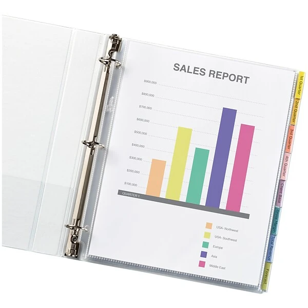 Avery Protect 'n Tab Heavy Weight Sheet Protectors, 8-1/2" X 11", Clear, 1/Set (74161) 5 Avery Protect 'n Tab Heavy Weight Sheet Protectors, 8-1/2" X 11", Clear, 1/Set (74161) - Image 3