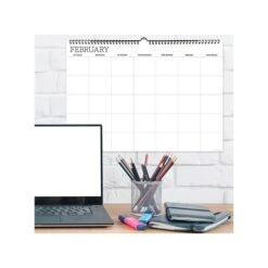 TF Publishing 12" X 17" Monthly Dry Erase Wall Calendar, White (99-1149)