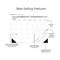 TF Publishing 12" X 17" Monthly Dry Erase Wall Calendar, White (99-1149) -Bostich Shop sp131851550 s7