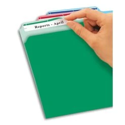 Avery Laser/Inkjet File Folder Labels, 3 1/2" X 3 1/2", Assorted Colors, 7 Labels/Sheet, 36 Sheets/Pack (5235) -Bostich Shop sp133314501 s7