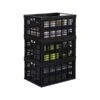 Mount-It! 52 Qt. Open Lid Milk Crate, Black, 3/Pack (WI-3003) -Bostich Shop sp136000059 s7