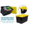 Mount-It! 63.4 Qt. Snap Lid Storage Bin, Black/Yellow, 3/Pack (WI-3001) -Bostich Shop sp136536974 s7