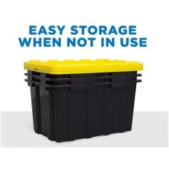 Mount-It! 63.4 Qt. Snap Lid Storage Bin, Black/Yellow, 3/Pack (WI-3001) -Bostich Shop sp136536979 s7