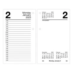 2023 AT-A-GLANCE 6" X 3.5" Daily Loose-Leaf Desk Calendar Refill, White (E717-50-23)