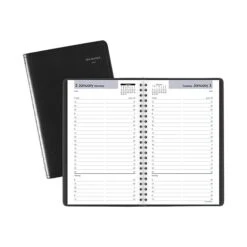 2023 AT-A-GLANCE DayMinder 5" X 8" Daily Appointment Book Planner, Black (G100-00-23)