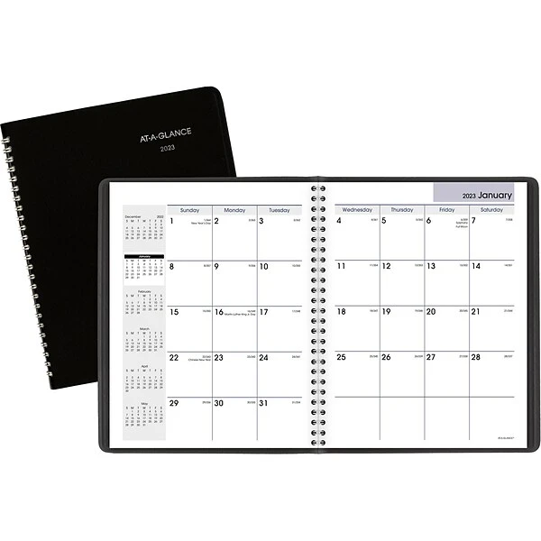 2023 AT-A-GLANCE DayMinder 7" X 8.75" Monthly Planner, Black (G400-00-23) 4 2023 AT-A-GLANCE DayMinder 7" X 8.75" Monthly Planner, Black (G400-00-23) - Image 2