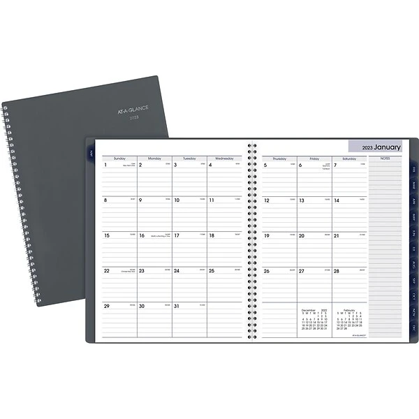 2023 AT-A-GLANCE DayMinder 8.5" X 11" Monthly Planner, Gray (GC470-07-23) 4 2023 AT-A-GLANCE DayMinder 8.5" X 11" Monthly Planner, Gray (GC470-07-23) - Image 2