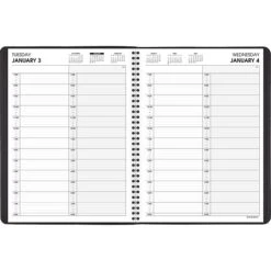 2023 AT-A-GLANCE 8" X 11" Daily Two-Person Appointment Book, Black (70-222-05-23)