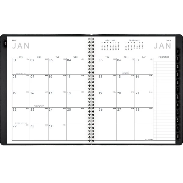 2023 AT-A-GLANCE 7" X 8.75" Monthly Planner, Black (70-120X-05-23) 4 2023 AT-A-GLANCE 7" X 8.75" Monthly Planner, Black (70-120X-05-23) - Image 2