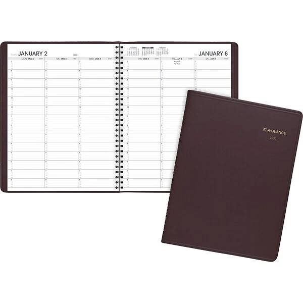 2023 AT-A-GLANCE 8.25" X 11" Weekly Appointment Book, Winestone (70-950-50-23) 4 2023 AT-A-GLANCE 8.25" X 11" Weekly Appointment Book, Winestone (70-950-50-23) - Image 2
