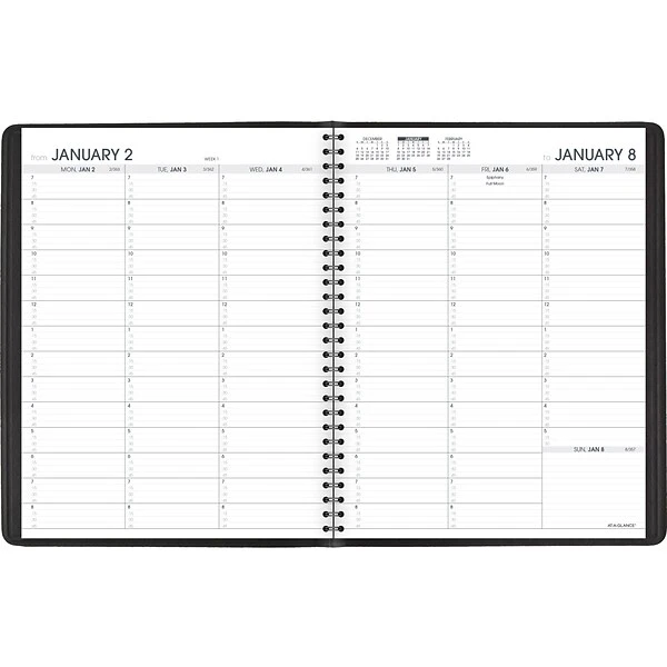 2023 AT-A-GLANCE 8.25" X 11" Weekly Appointment Book Planner, Black (70-950-05-23) 4 2023 AT-A-GLANCE 8.25" X 11" Weekly Appointment Book Planner, Black (70-950-05-23) - Image 2