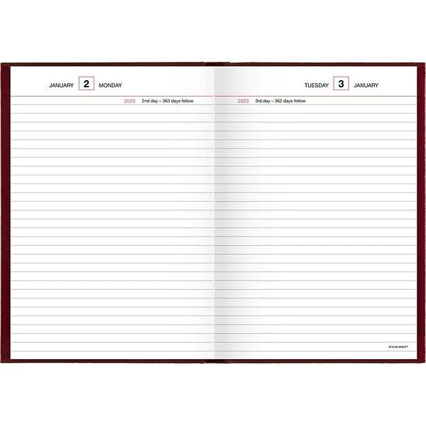 2023 AT-A-GLANCE 5.75" X 8.25" Daily Standard Diary, Red (SD389-13-23) 3 2023 AT-A-GLANCE 5.75" X 8.25" Daily Standard Diary, Red (SD389-13-23)