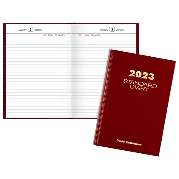 2023 AT-A-GLANCE 5.75" X 8.25" Daily Standard Diary, Red (SD389-13-23) 4 2023 AT-A-GLANCE 5.75" X 8.25" Daily Standard Diary, Red (SD389-13-23) - Image 2