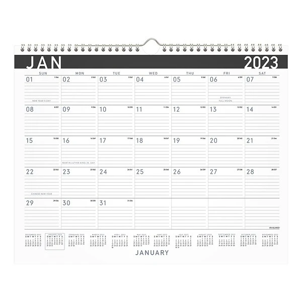 2023 AT-A-GLANCE Contemporary 15" X 12" Monthly Wall Calendar, Black/White (PM8X-28-23) 3 2023 AT-A-GLANCE Contemporary 15" X 12" Monthly Wall Calendar, Black/White (PM8X-28-23)