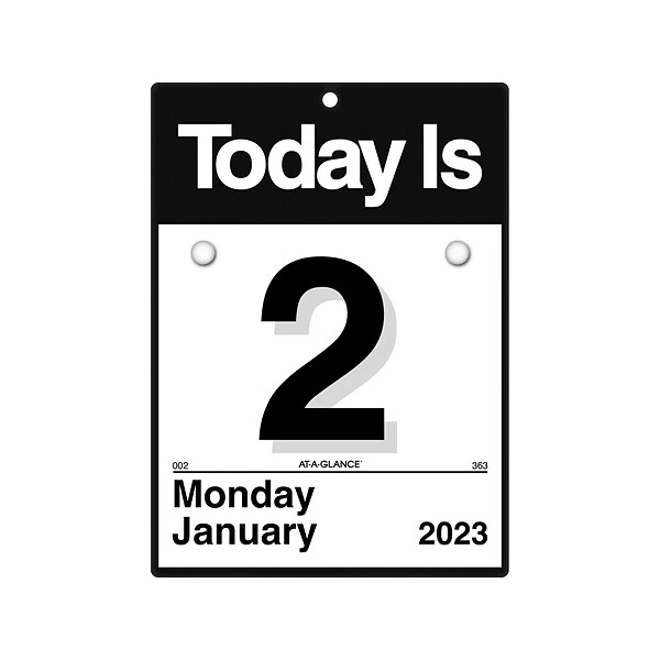 2023 AT-A-GLANCE Today Is 6.63" X 9.13" Daily Wall Calendar, Black/White (K1-00-23) 3 2023 AT-A-GLANCE Today Is 6.63" X 9.13" Daily Wall Calendar, Black/White (K1-00-23)
