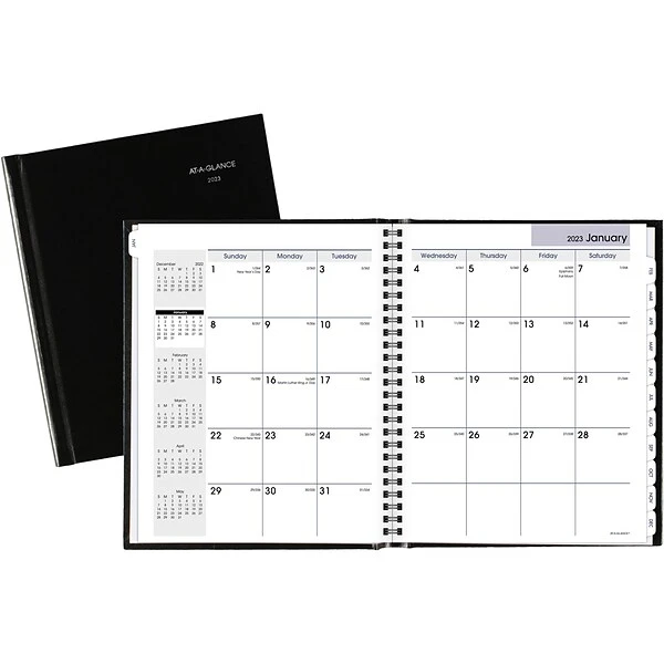 2023 AT-A-GLANCE DayMinder Premiere 7" X 8.5" Monthly Planner, Black (G400H-00-23) 4 2023 AT-A-GLANCE DayMinder Premiere 7" X 8.5" Monthly Planner, Black (G400H-00-23) - Image 2