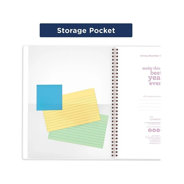 2023 Cambridge Mina 8.5" X 11" Weekly & Monthly Planner, Multicolor (1134-905-23) 9 2023 Cambridge Mina 8.5" X 11" Weekly & Monthly Planner, Multicolor (1134-905-23) - Image 7