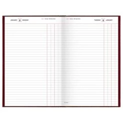 2023 AT-A-GLANCE 7.75" X 12" Daily Standard Diary, Red (SD377-13-23)