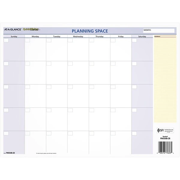 2023 AT-A-GLANCE QuickNotes 16" X 12" Yearly Wet-Erase Wall Calendar, White/Blue/Yellow (PM550B-28-23) 3 2023 AT-A-GLANCE QuickNotes 16" X 12" Yearly Wet-Erase Wall Calendar, White/Blue/Yellow (PM550B-28-23)
